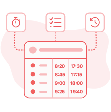 Every time entry, timer, and clock-in feeds the attendance record automatically